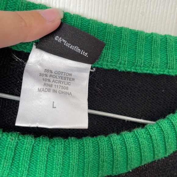 Star Wars Disney black green darth Vader ugly Christmas holiday sweater unisex L - Picture 8 of 16